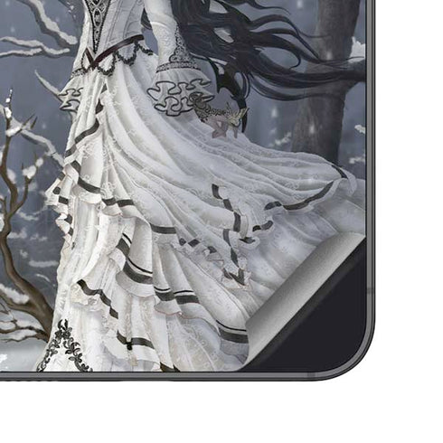 Fairy with Owl in Snow by Nene Thomas Galaxy S25 Skin
